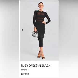 Ser.o.ya Ruby Dress. Color: black. (Size: XS)